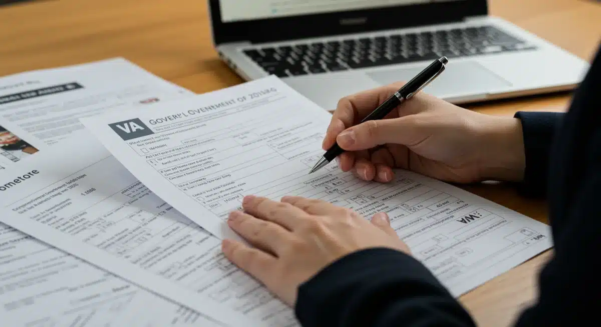 Filling out VA disability claim forms for 2025 process