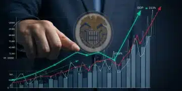 Federal Reserve 2025 Outlook: 3% GDP Growth Amidst Inflation Federal Reserve economic outlook 2025 with GDP growth and inflation