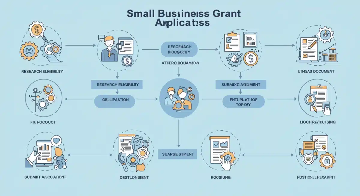 Small business grant application process flowchart
