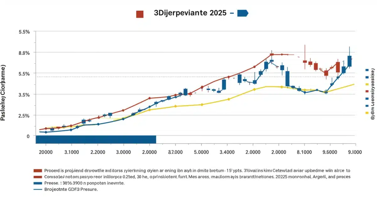 Projected 3% GDP growth chart for 2025 with inflation components