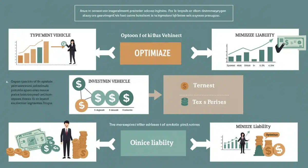Infographic on investment strategies and tax implications