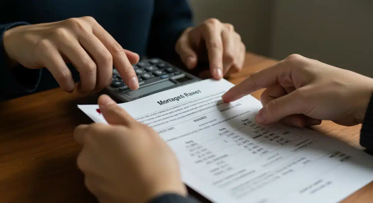 Hand holding calculator showing increased mortgage payment