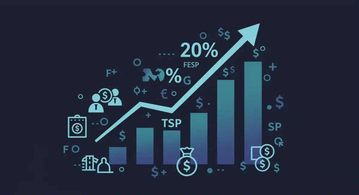 Infographic illustrating 20% increase in federal retirement contributions