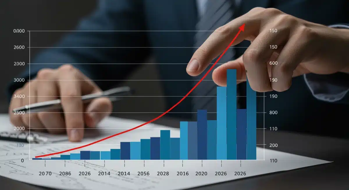 Economic graph showing inflation and CPI-W trends influencing Social Security COLA.