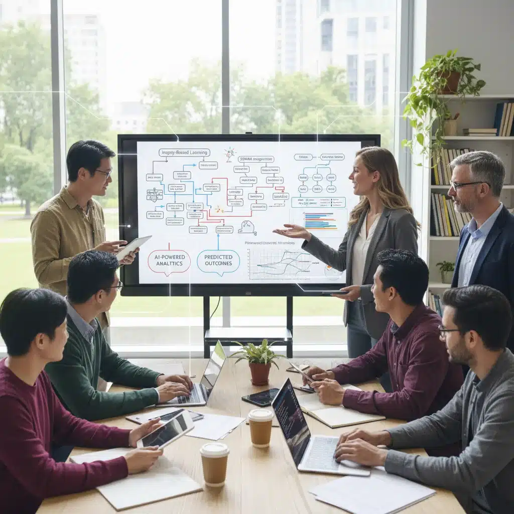 Educators collaborating on AI-driven curriculum design