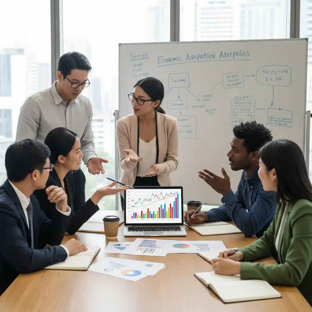 People discussing financial strategies in response to economic changes