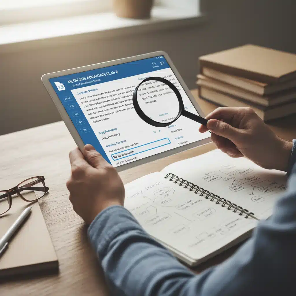 Person reviewing Medicare plan documents on a tablet, symbolizing informed decision-making for 2026.