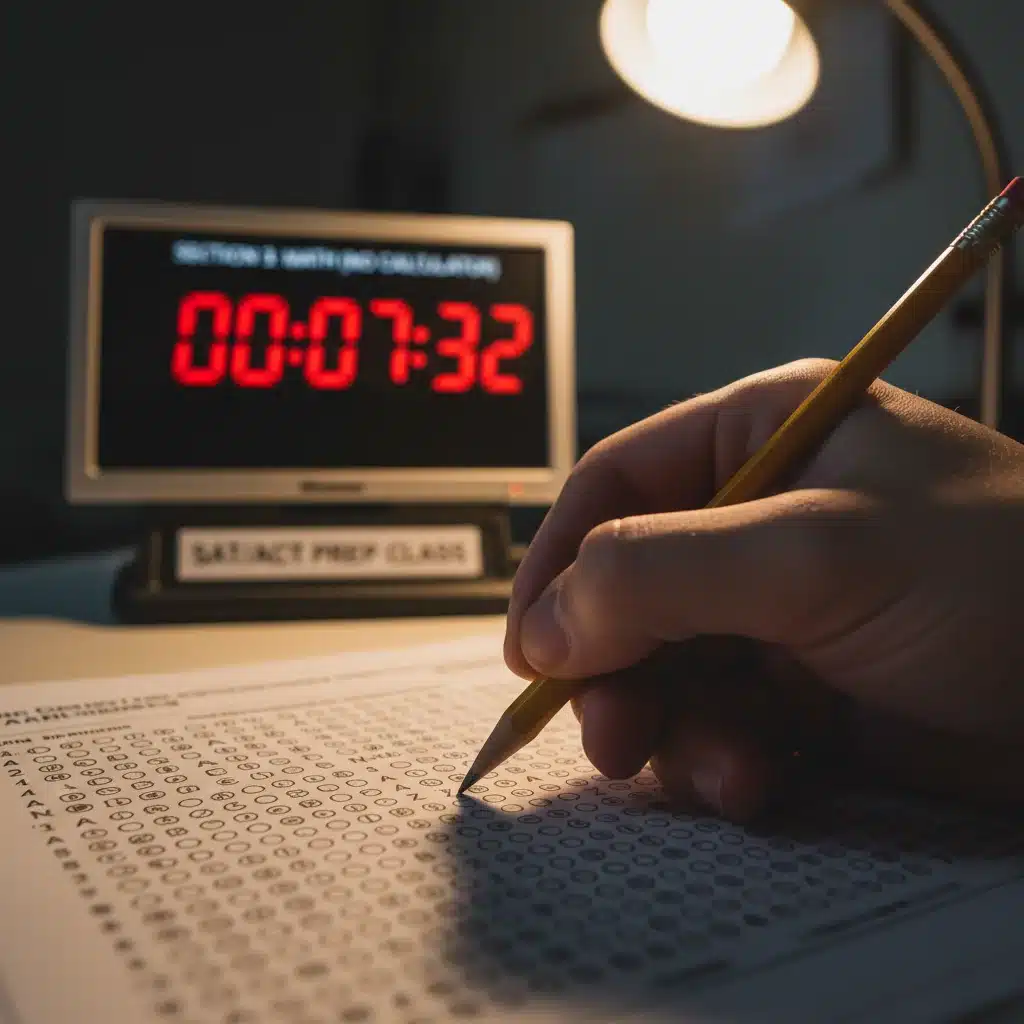 Student marking answers on a standardized test sheet