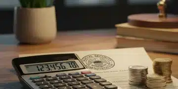 Calculator and Social Security document representing 2026 COLA calculations